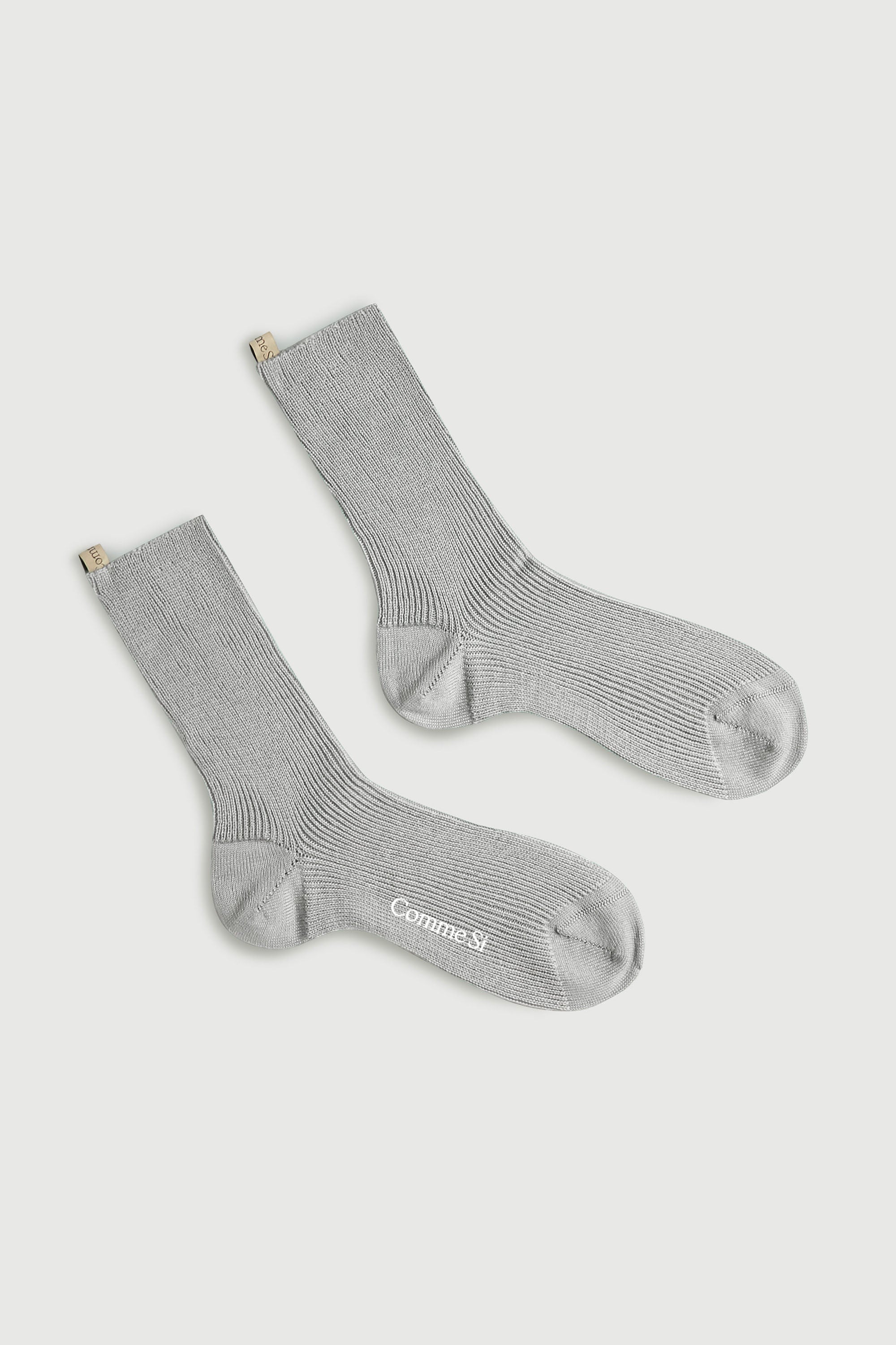 The Merino Sock in light grey, merino wool, by Comme Si