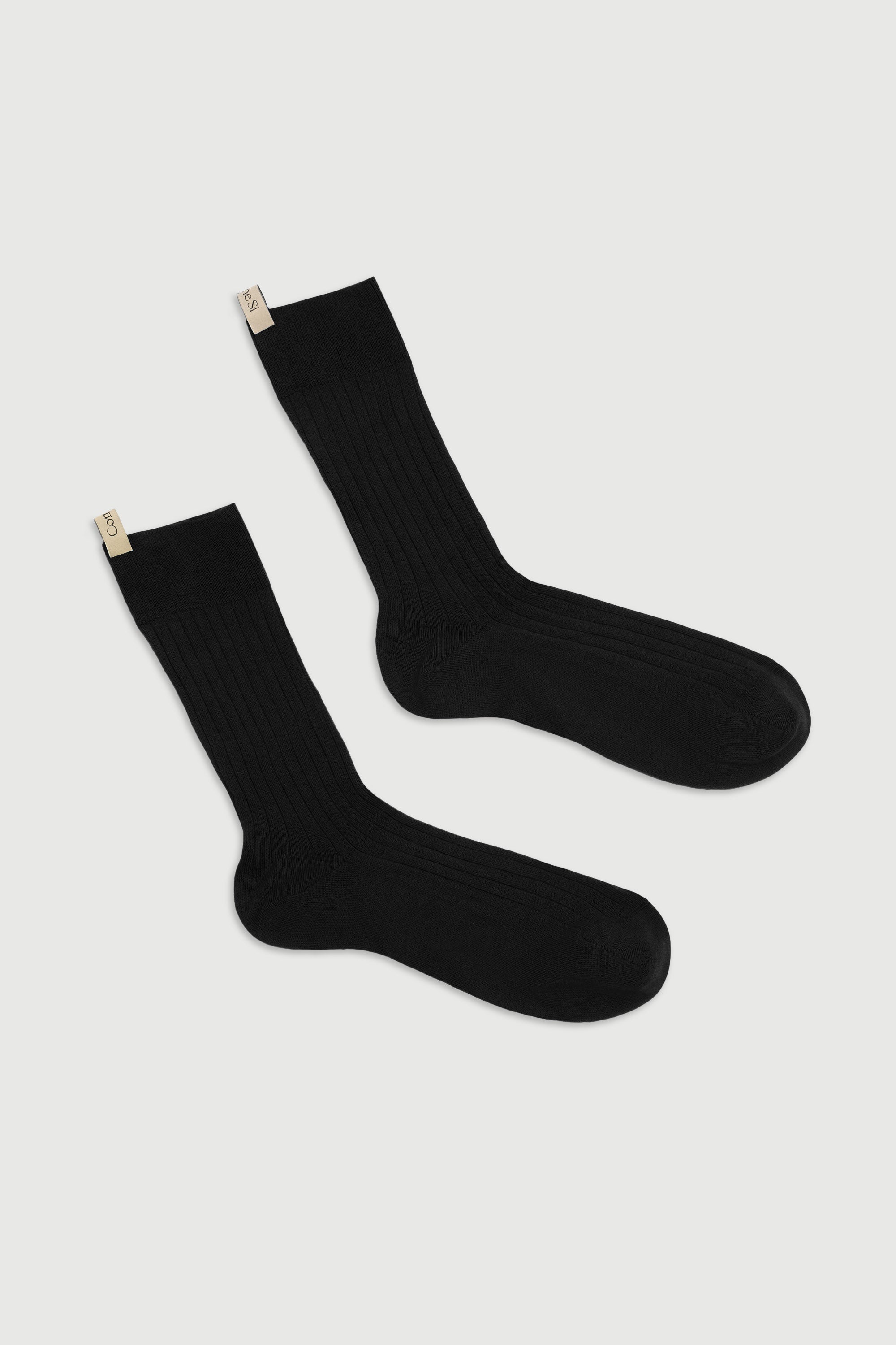 The Yves Sock in Black, Egyptian cotton sock by Comme Si