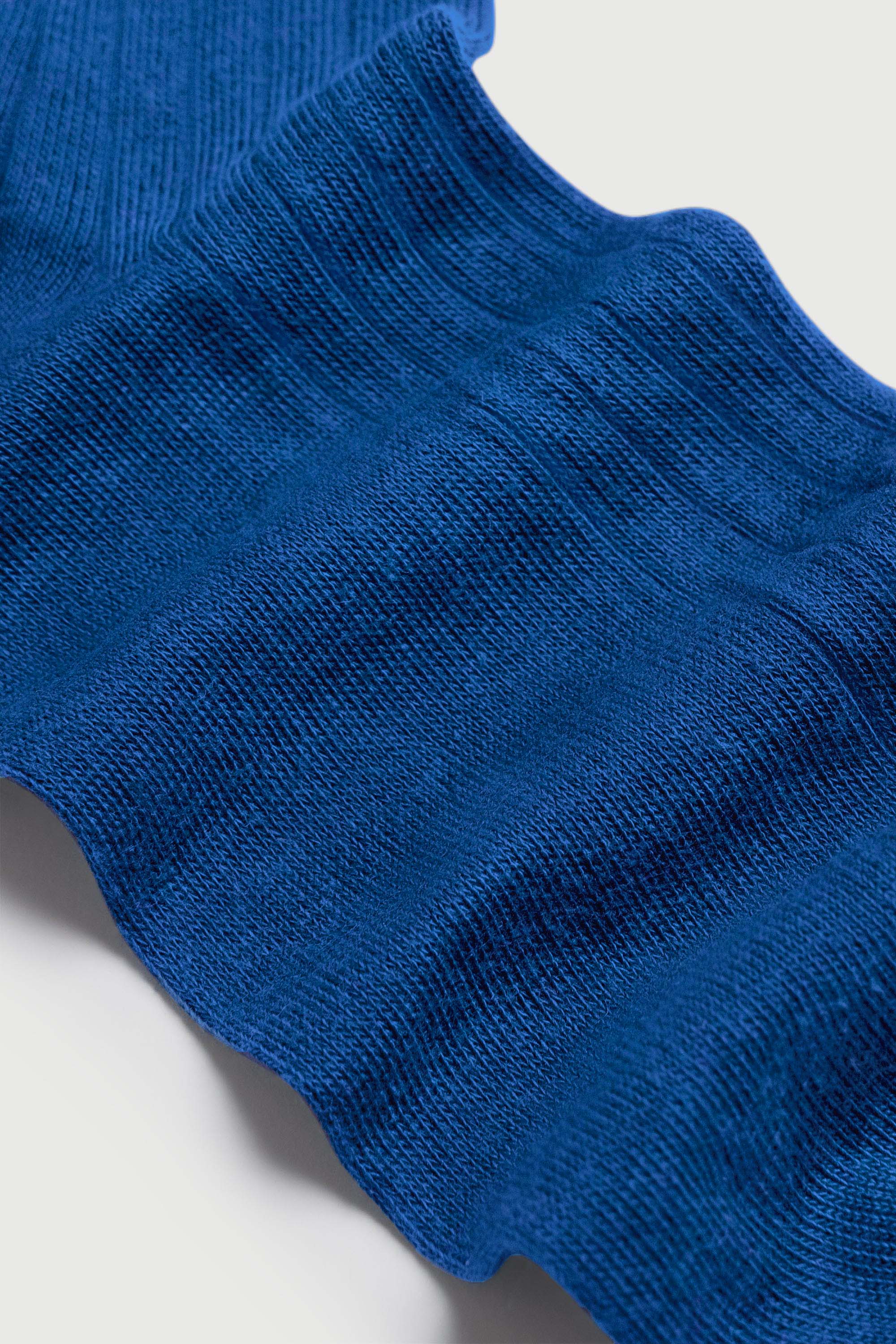 Footbed detail, The Yves Sock in Sapphire blue, Egyptian cotton sock by Comme Si