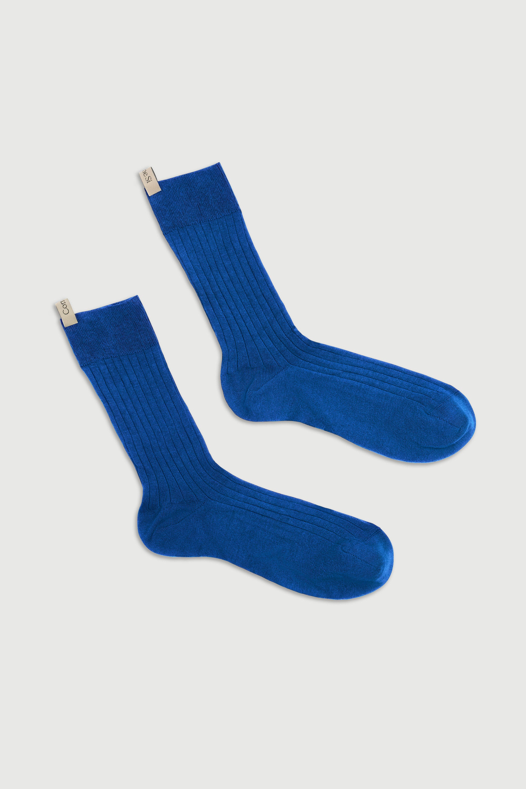 The Yves Sock in Sapphire Blue, Lightweight Egyptian cotton sock by Comme Si