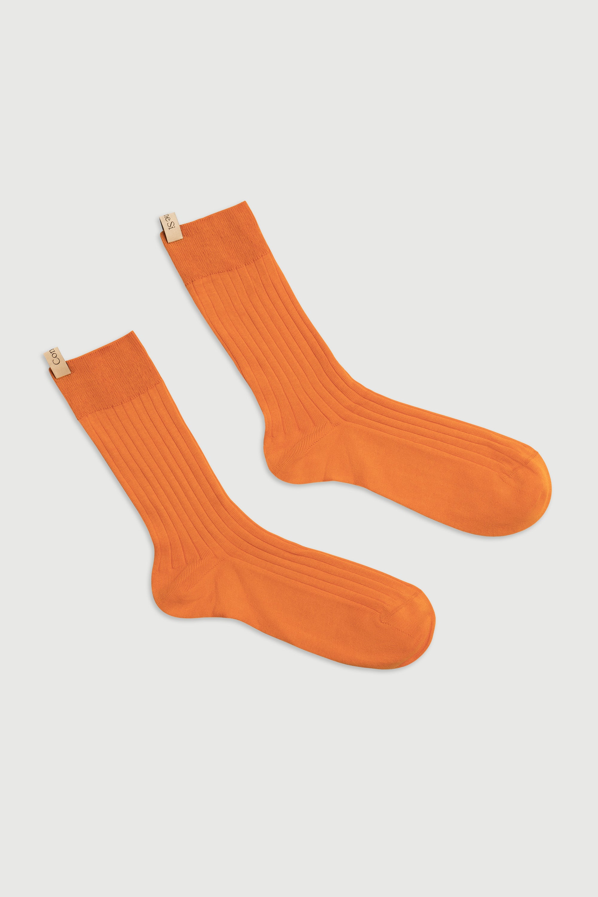 The Yves Sock in Tangerine, Egyptian cotton sock by Comme Si